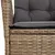 Produktbild 5 för Matgrupp för trädgården med dynor 9 delar beige konstrotting