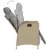 Produktbild 7 för Matgrupp för trädgården med dynor 9 delar beige konstrotting