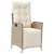 Produktbild 3 för Matgrupp för trädgården med dynor 9 delar beige konstrotting