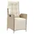 Produktbild 3 för Matgrupp för trädgården med dynor 5 delar beige konstrotting