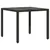 Produktbild 6 för Trädgårdsbord med glasskiva svart 90x90x75 cm konstrotting