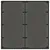 Produktbild 7 för Trädgårdsbord med glasskiva svart 90x90x75 cm konstrotting