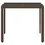 Produktbild 4 för Trädgårdsbord med glasskiva brun 90x90x75 cm konstrotting