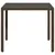 Produktbild 5 för Trädgårdsbord med glasskiva brun 90x90x75 cm konstrotting