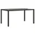 Produktbild 2 för Trädgårdsbord med glasskiva svart 150x90x75 cm konstrotting