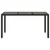 Produktbild 4 för Trädgårdsbord med glasskiva svart 150x90x75 cm konstrotting