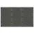 Produktbild 7 för Trädgårdsbord med glasskiva svart 150x90x75 cm konstrotting