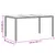 Produktbild 11 för Trädgårdsbord med glasskiva svart 150x90x75 cm konstrotting