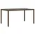 Produktbild 2 för Trädgårdsbord med glasskiva brun 150x90x75 cm konstrotting
