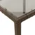Produktbild 8 för Trädgårdsbord med glasskiva brun 150x90x75 cm konstrotting
