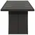 Produktbild 5 för Trädgårdsbord med glasskiva svart 240x90x75 cm konstrotting