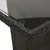 Produktbild 9 för Trädgårdsbord med glasskiva svart 240x90x75 cm konstrotting