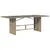 Produktbild 6 för Trädgårdsbord med glasskiva beige 190x80x75 cm konstrotting