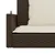 Produktbild 8 för Gungbänk med dynor brun 119x56x48 cm konstrotting