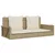Produktbild 2 för Gungbänk med dynor beige 119x56x48 cm konstrotting
