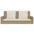 Produktbild 4 för Gungbänk med dynor beige 119x56x48 cm konstrotting