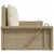 Produktbild 5 för Gungbänk med dynor beige 119x56x48 cm konstrotting