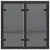 Produktbild 7 för Trädgårdsbord med glasskiva svart 55x55x37 cm konstrotting