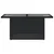Produktbild 5 för Trädgårdsbord med glasskiva svart 100x55x73 cm konstrotting