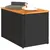 Produktbild 4 för Trädgårdsbord 2 st svart 55x34x37cm konstrotting massivt trä