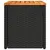 Produktbild 6 för Trädgårdsbord 2 st svart 55x34x37cm konstrotting massivt trä