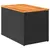Produktbild 8 för Trädgårdsbord 2 st svart 55x34x37cm konstrotting massivt trä