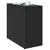 Produktbild 4 för Trädgårdsbord med glasskiva svart 58x27,5x55 cm konstrotting