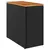 Produktbild 2 för Trädgårdsbord med träskiva svart 58x27,5x55 cm konstrotting