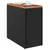 Produktbild 4 för Trädgårdsbord med träskiva svart 58x27,5x55 cm konstrotting