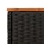 Produktbild 9 för Trädgårdsbord med träskiva svart 58x27,5x55 cm konstrotting