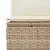 Produktbild 7 för Soffa utan armstöd för trädgården med dynor beige konstrotting