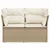 Produktbild 4 för Trädgårdssoffa 2-sits med dynor konstrotting beige