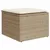 Produktbild 2 för Trädgårdspall med dyna beige 55x55x37 cm konstrotting