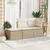 Produktbild 3 för Trädgårdspall med dyna beige 55x55x37 cm konstrotting