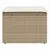 Produktbild 4 för Trädgårdspall med dyna beige 55x55x37 cm konstrotting