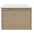 Produktbild 5 för Trädgårdspall med dyna beige 55x55x37 cm konstrotting