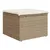 Produktbild 6 för Trädgårdspall med dyna beige 55x55x37 cm konstrotting