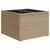 Produktbild 6 för Trädgårdsbord med glasskiva beige 55x55x37 cm konstrotting