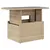 Produktbild 2 för Trädgårdsbord med glasskiva beige 100x55x73 cm konstrotting