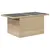 Produktbild 4 för Trädgårdsbord med glasskiva beige 100x55x73 cm konstrotting