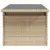 Produktbild 6 för Trädgårdsbord med glasskiva beige 100x55x73 cm konstrotting