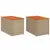 Produktbild 2 för Trädgårdsbord 2 st beige 55x34x37cm konstrotting massivt trä