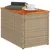 Produktbild 4 för Trädgårdsbord 2 st beige 55x34x37cm konstrotting massivt trä
