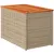 Produktbild 5 för Trädgårdsbord 2 st beige 55x34x37cm konstrotting massivt trä