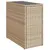 Produktbild 2 för Trädgårdsbord med glasskiva beige 58x27,5x55 cm konstrotting