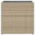 Produktbild 5 för Trädgårdsbord med glasskiva beige 58x27,5x55 cm konstrotting