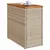 Produktbild 4 för Trädgårdsbord med träskiva beige 58x27,5x55 cm konstrotting