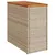 Produktbild 7 för Trädgårdsbord med träskiva beige 58x27,5x55 cm konstrotting