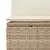 Produktbild 8 för Soffa utan armstöd för trädgården med dynor beige konstrotting