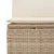 Produktbild 8 för Soffa hörnsektion för trädgården med dynor beige konstrotting